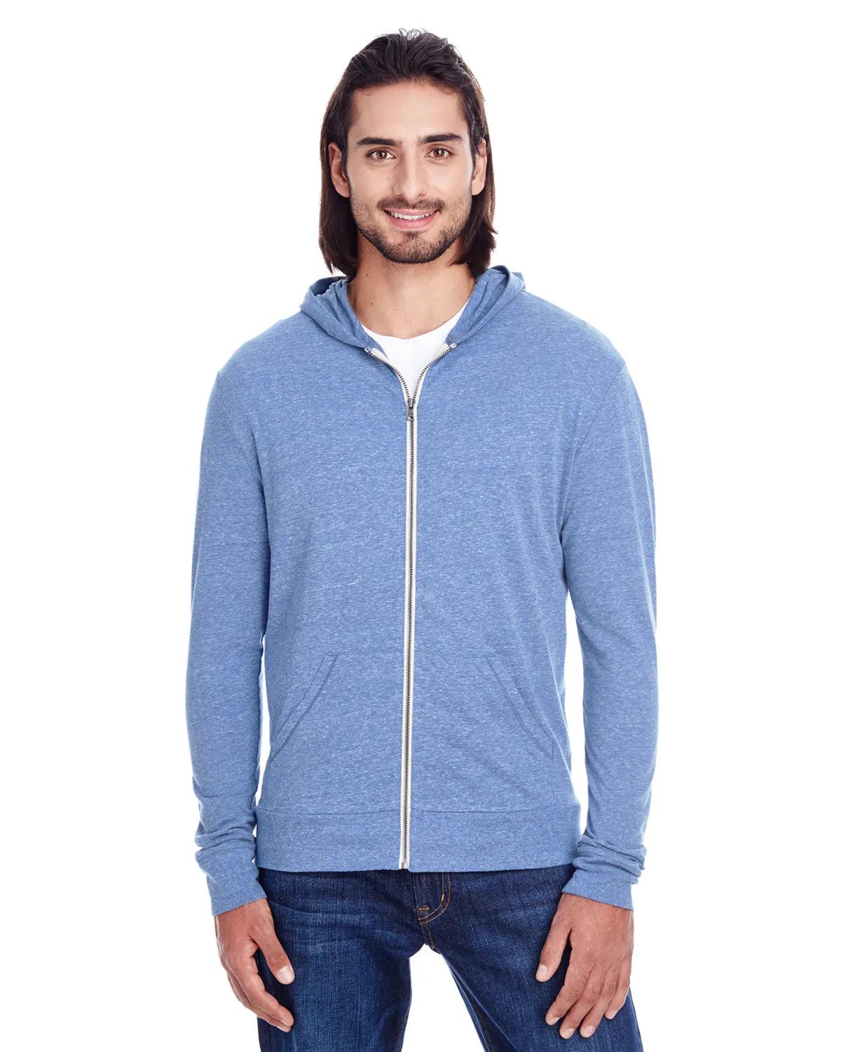 Unisex Triblend Full-Zip Light Hoodie 3 of 46