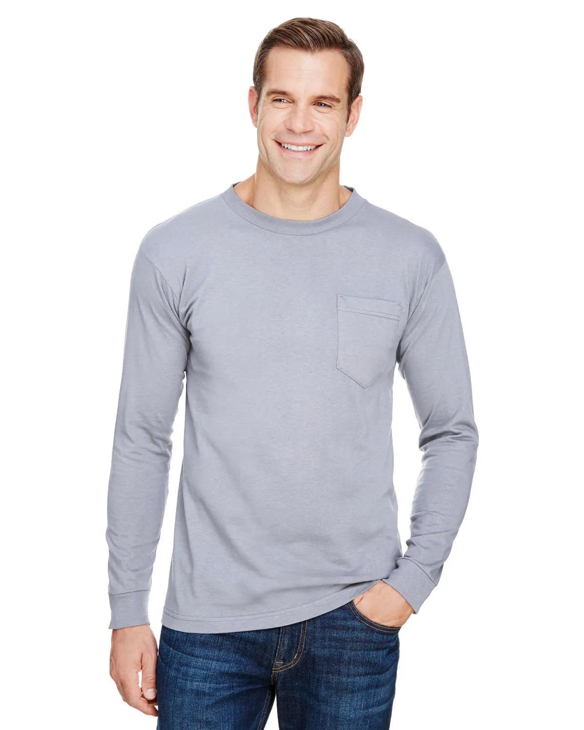 Unisex USA Made Long-Sleeve Pocket T-Shirt 2 of 32