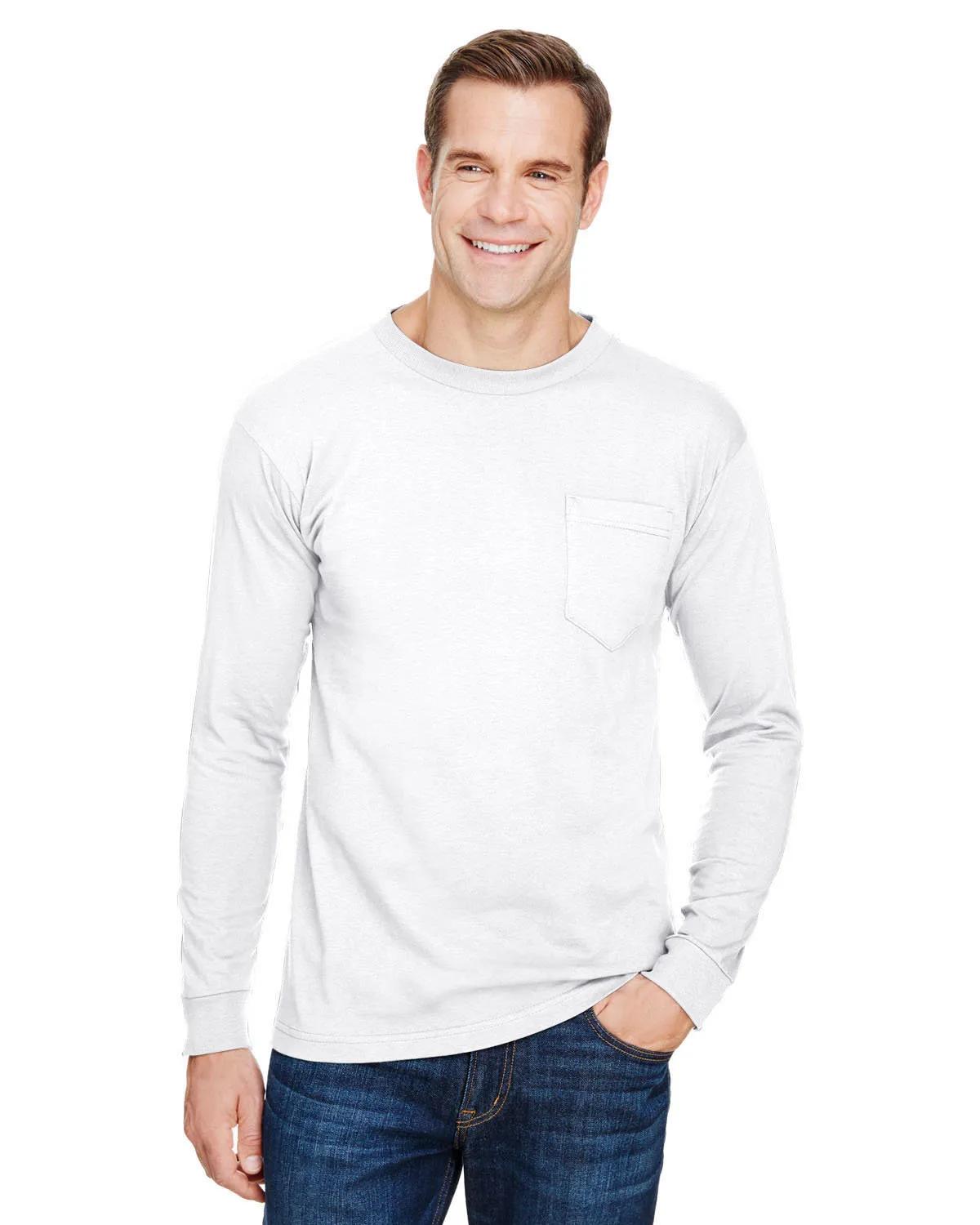 Unisex USA Made Long-Sleeve Pocket T-Shirt 1 of 32