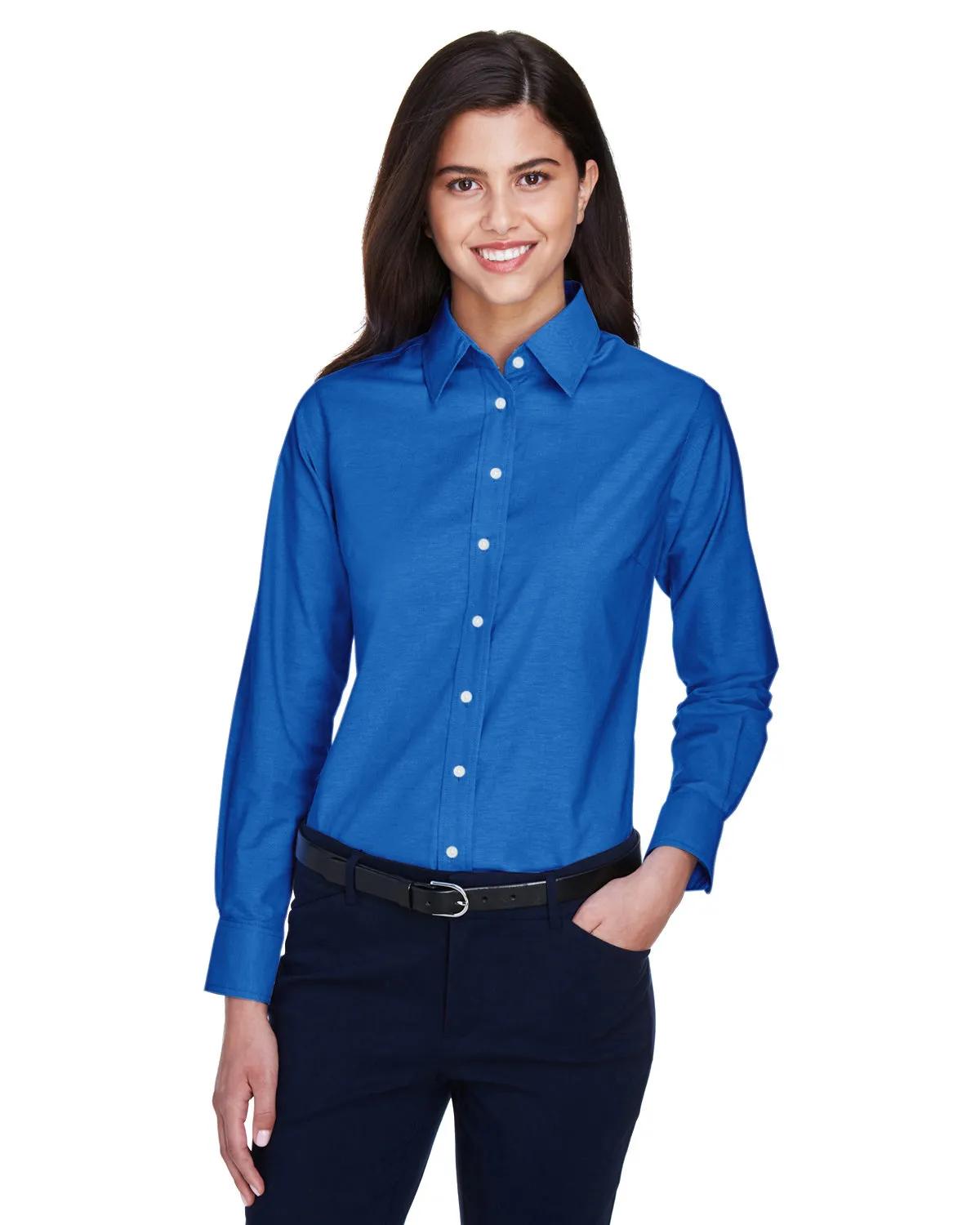 Ladies' Long-Sleeve Oxford with Stain-Release 2 of 27