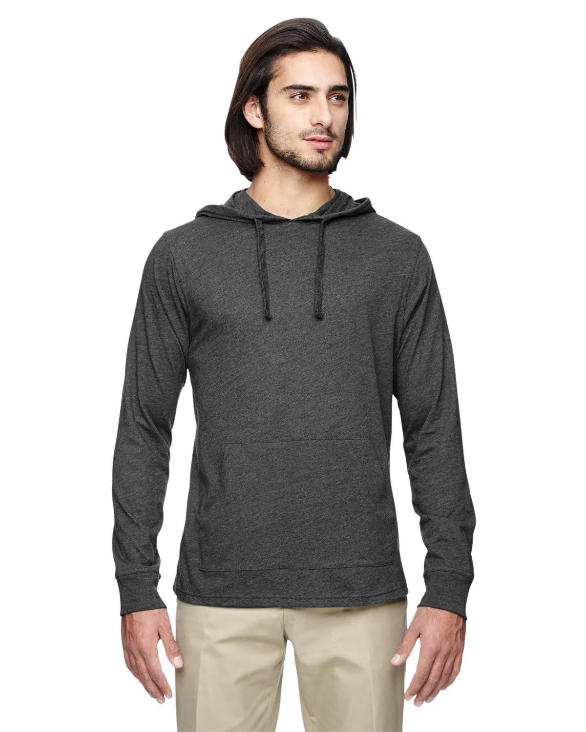 Unisex Eco Blend Long-Sleeve Pullover Hooded T-Shirt 3 of 14