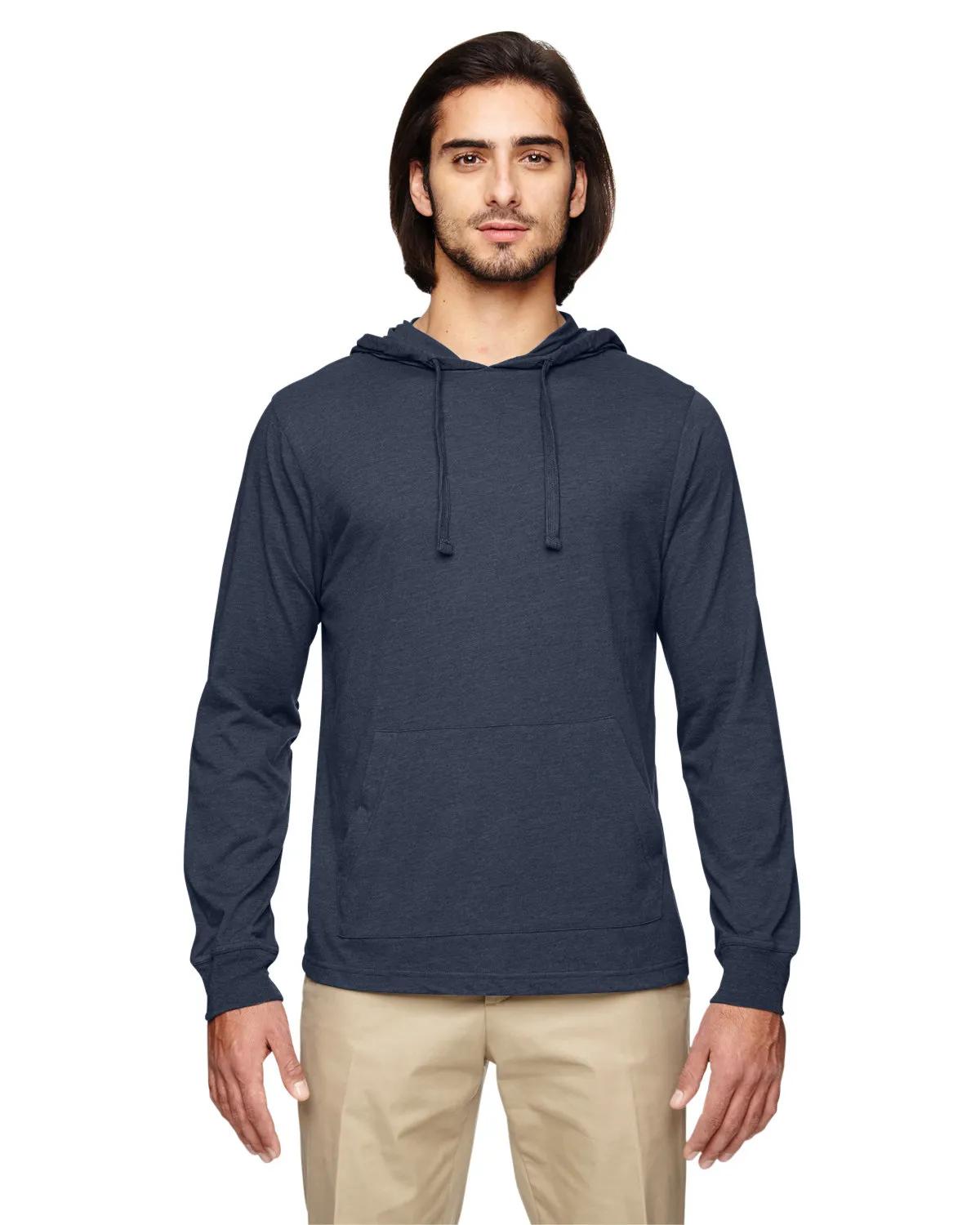 Unisex Eco Blend Long-Sleeve Pullover Hooded T-Shirt 3 of 14