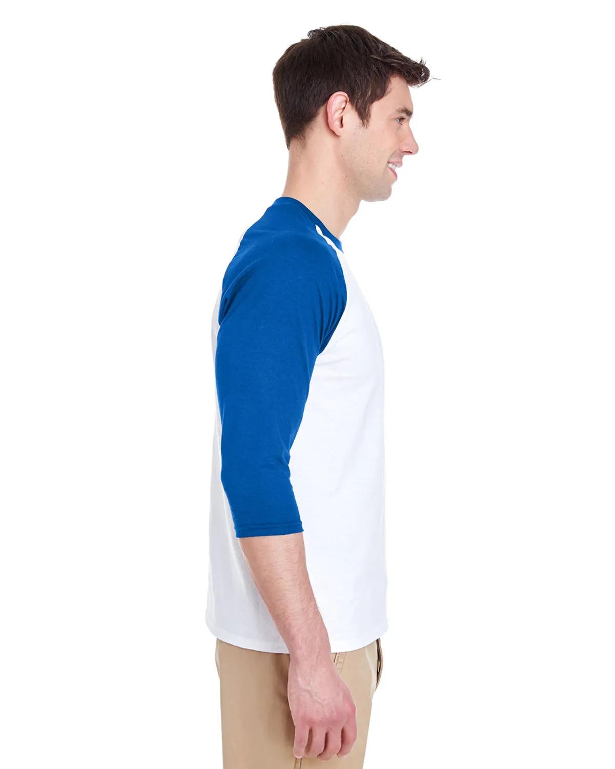 Adult Heavy Cotton™ Three-Quarter Raglan Sleeve T-Shirt 11 of 26