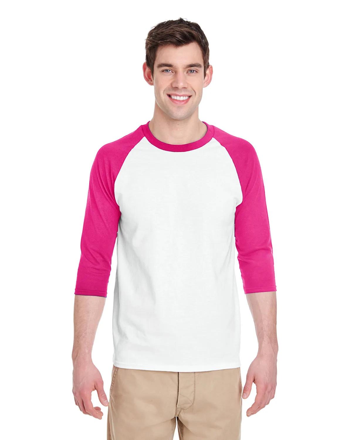 Adult Heavy Cotton™ Three-Quarter Raglan Sleeve T-Shirt 5 of 26