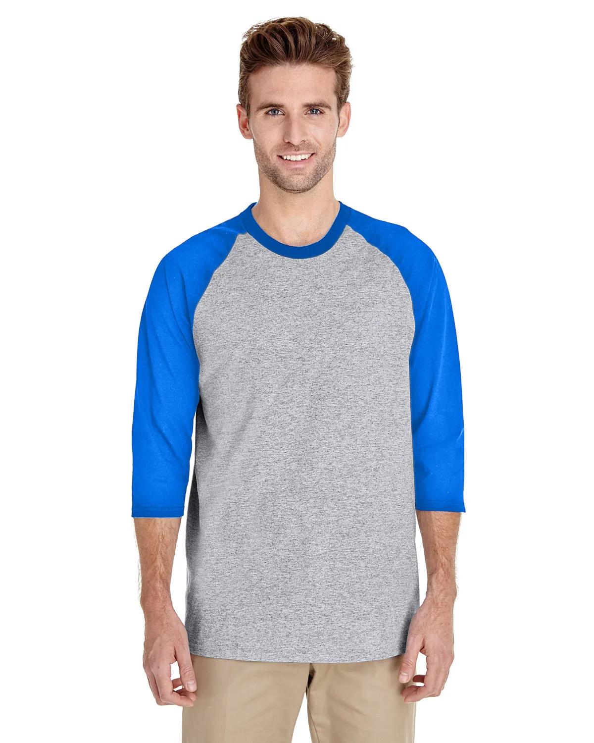 Adult Heavy Cotton™ Three-Quarter Raglan Sleeve T-Shirt 6 of 26