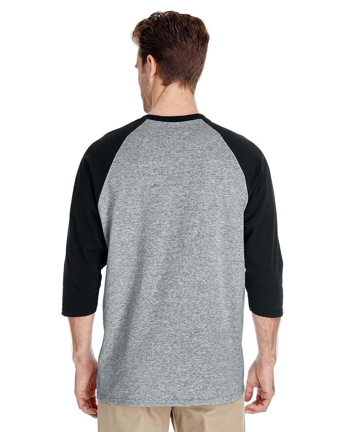 Adult Heavy Cotton™ Three-Quarter Raglan Sleeve T-Shirt 25 of 26