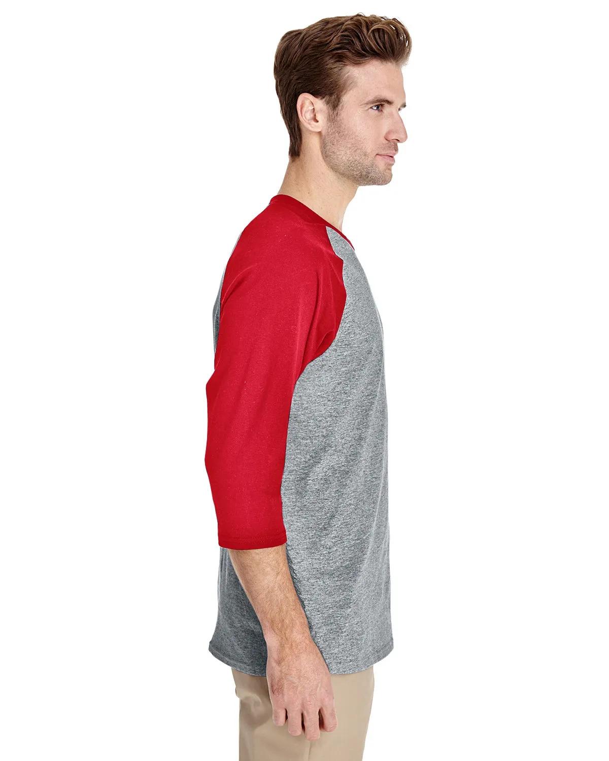 Adult Heavy Cotton™ Three-Quarter Raglan Sleeve T-Shirt 14 of 26