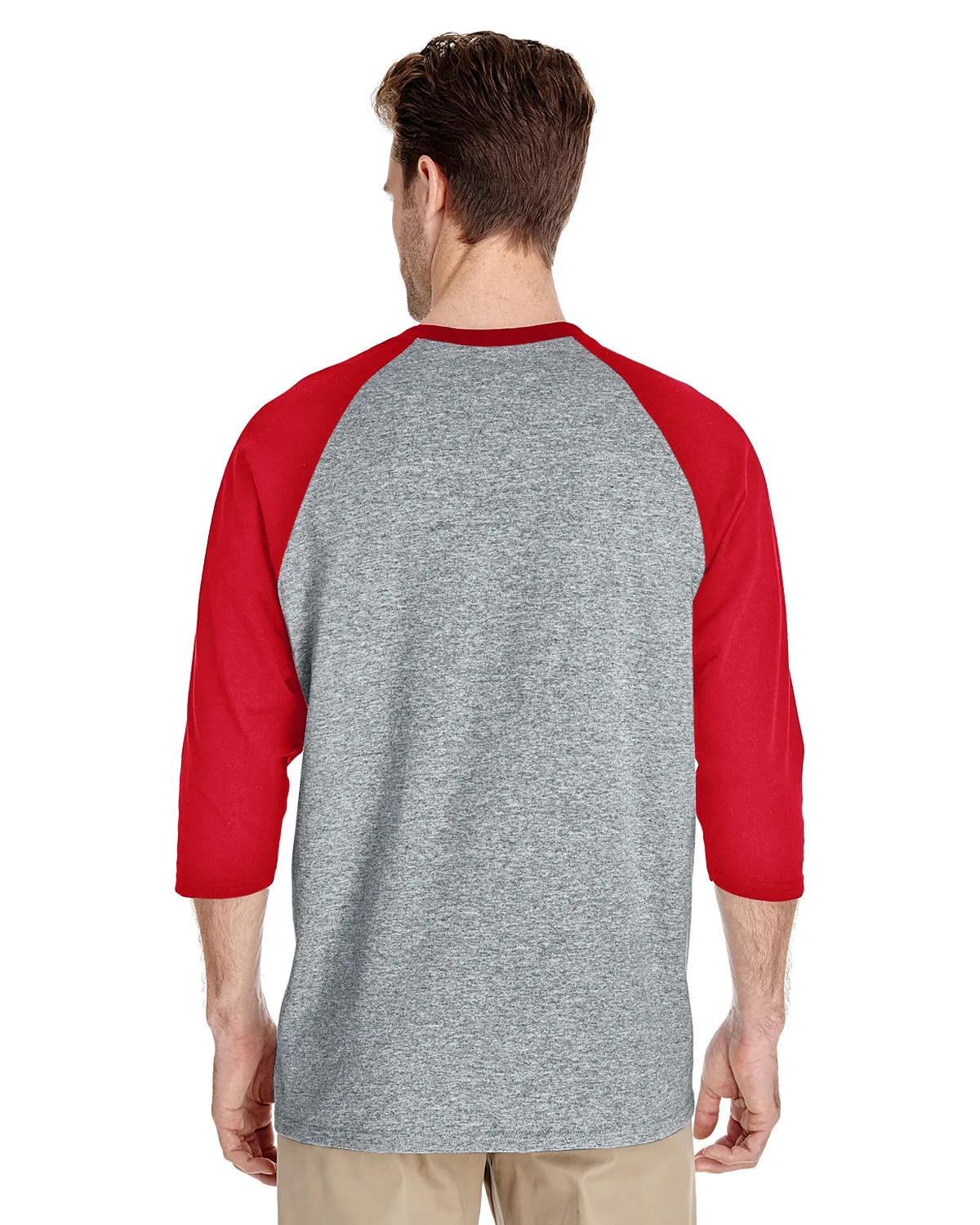 Adult Heavy Cotton™ Three-Quarter Raglan Sleeve T-Shirt 13 of 26