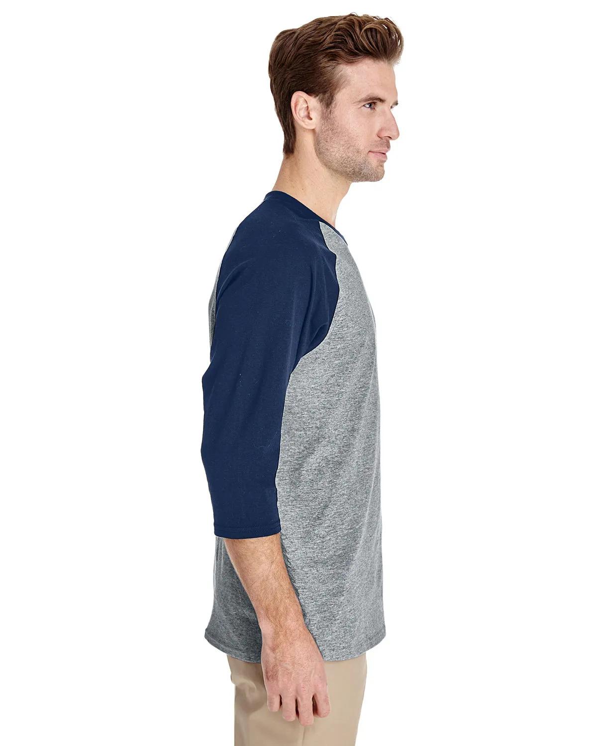 Adult Heavy Cotton™ Three-Quarter Raglan Sleeve T-Shirt 15 of 26