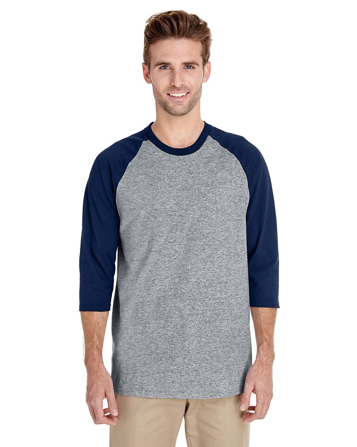 Adult Heavy Cotton™ Three-Quarter Raglan Sleeve T-Shirt 6 of 26