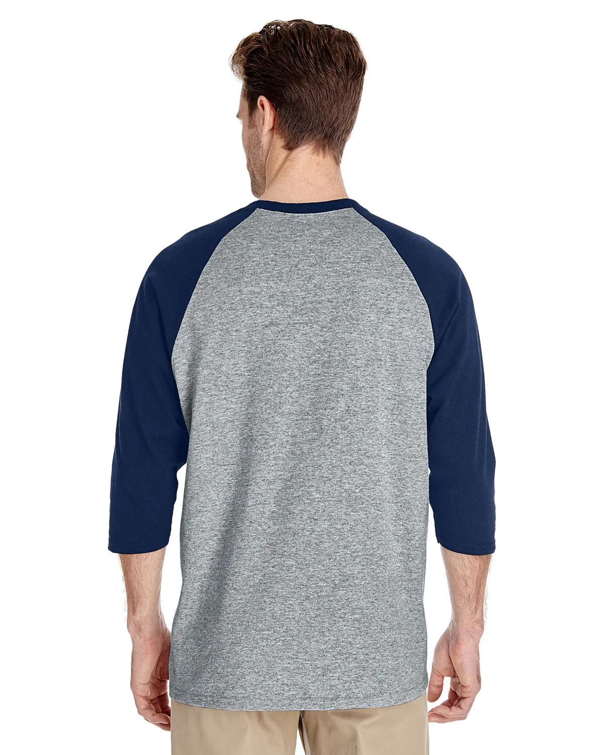 Adult Heavy Cotton™ Three-Quarter Raglan Sleeve T-Shirt 12 of 26