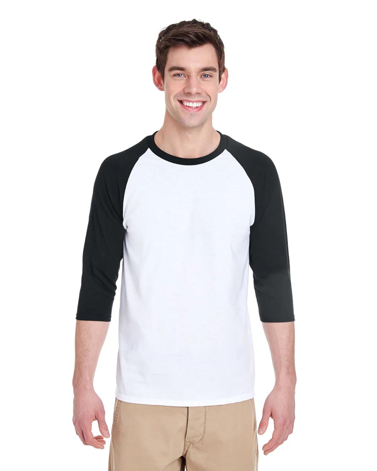 Adult Heavy Cotton™ Three-Quarter Raglan Sleeve T-Shirt
