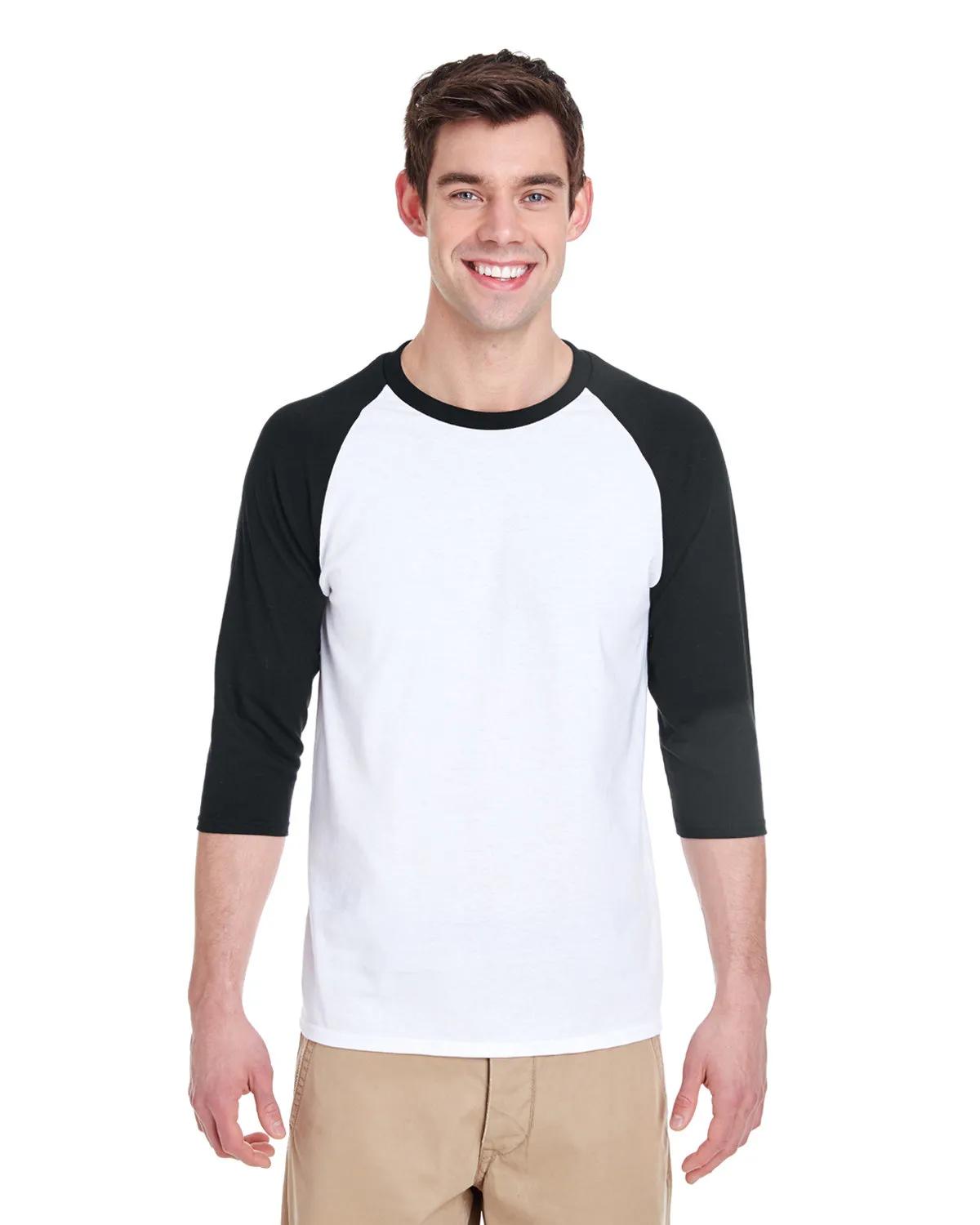 Adult Heavy Cotton™ Three-Quarter Raglan Sleeve T-Shirt 8 of 26