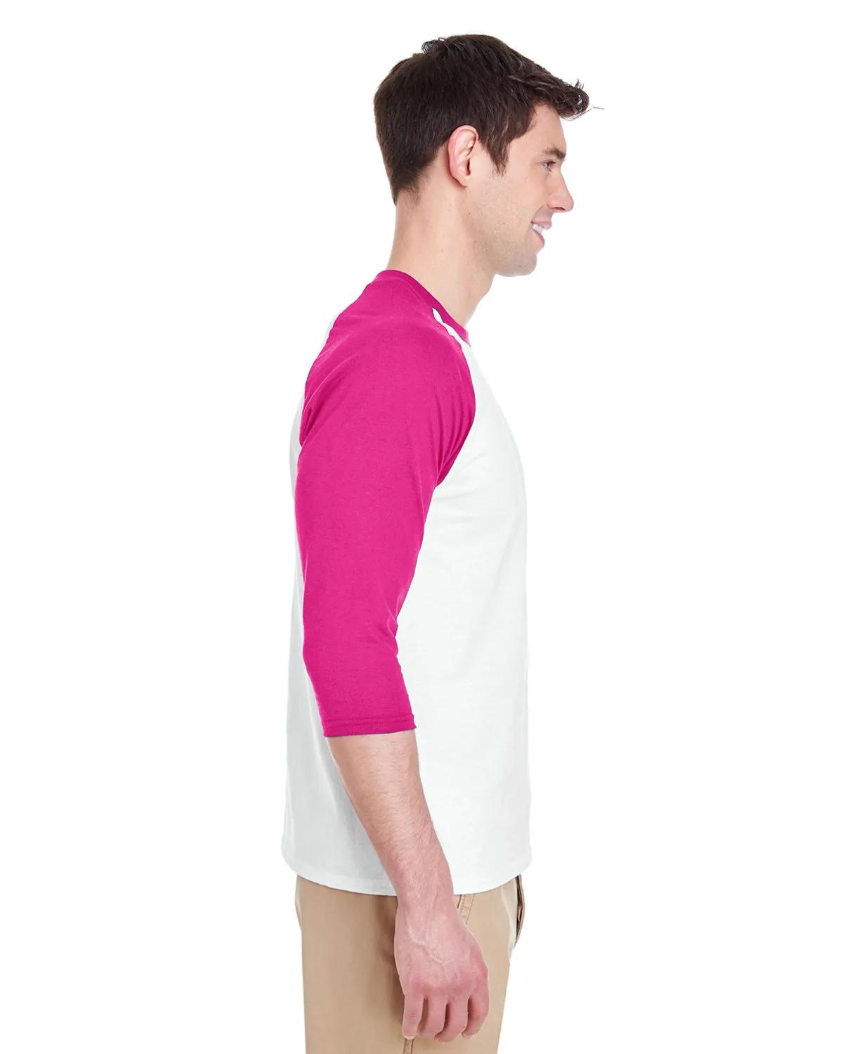 Adult Heavy Cotton™ Three-Quarter Raglan Sleeve T-Shirt 24 of 26