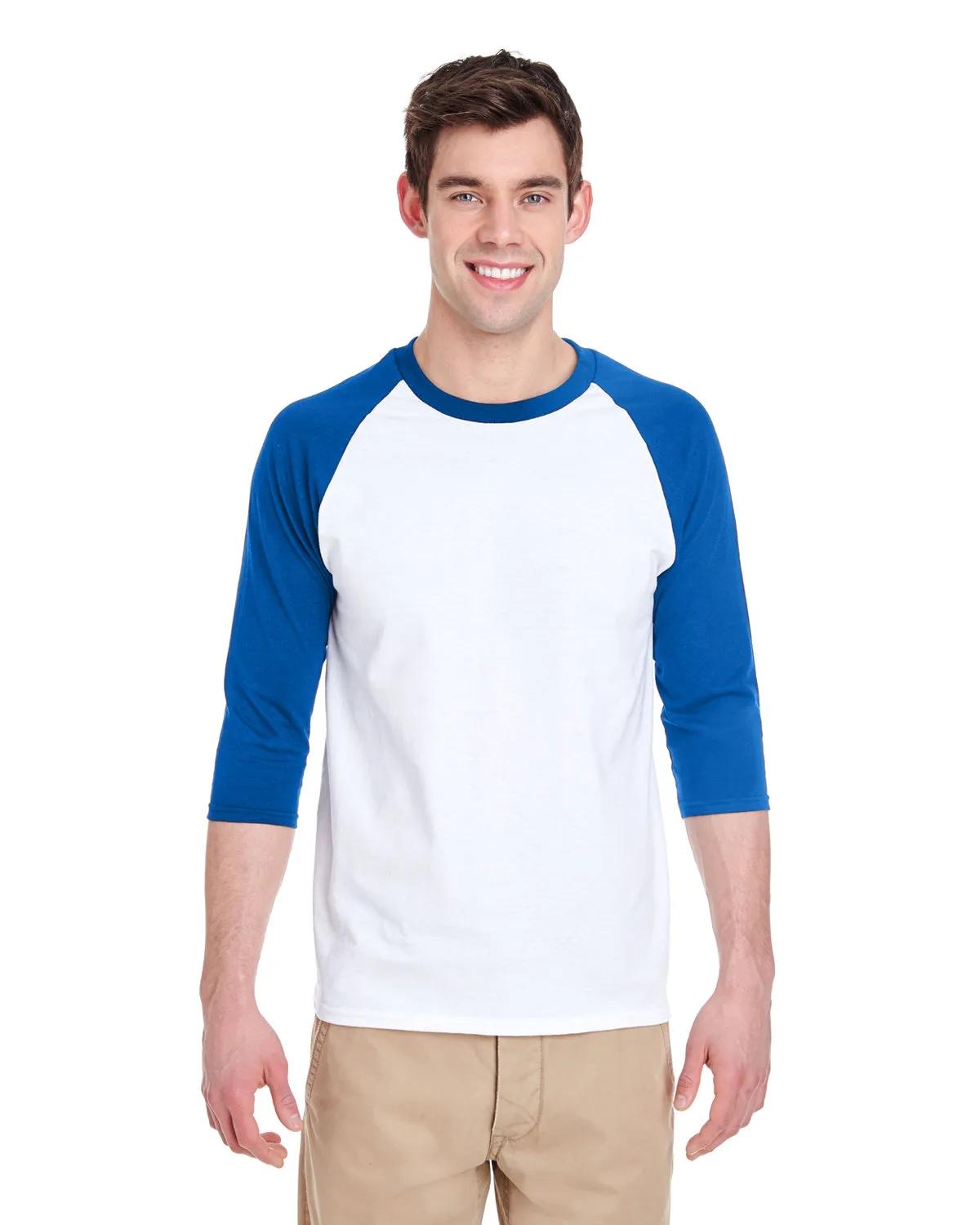 Adult Heavy Cotton™ Three-Quarter Raglan Sleeve T-Shirt 3 of 26