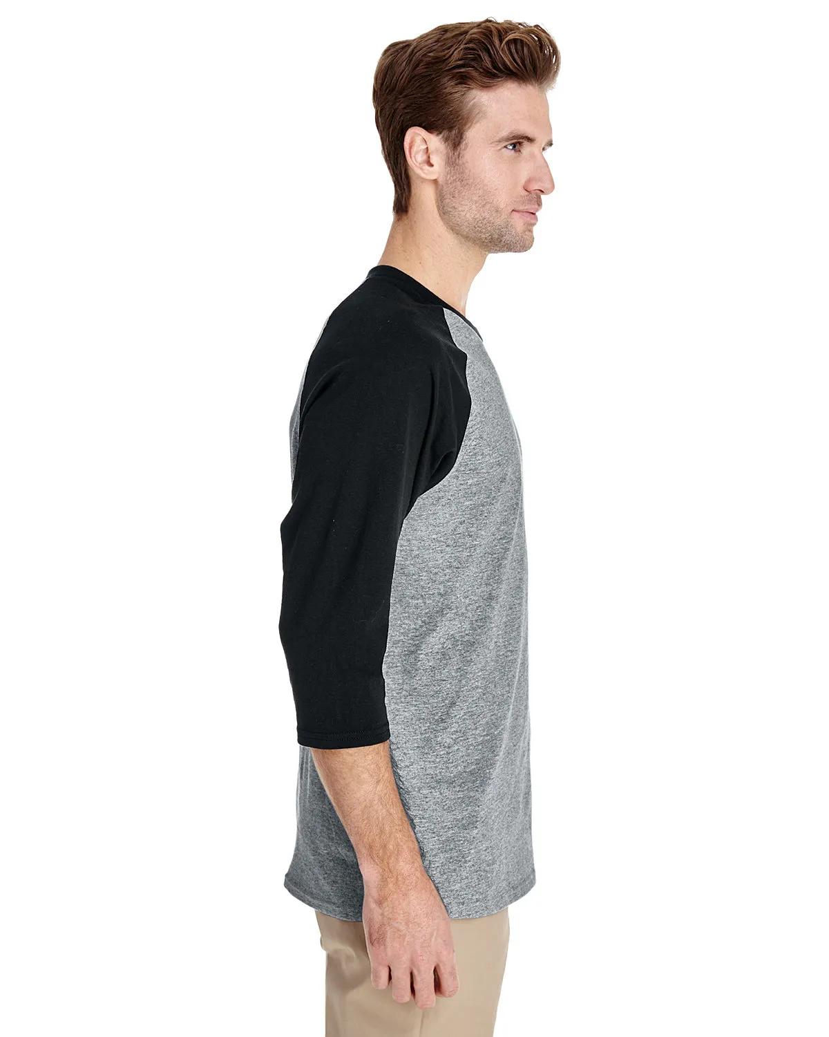 Adult Heavy Cotton™ Three-Quarter Raglan Sleeve T-Shirt 9 of 26