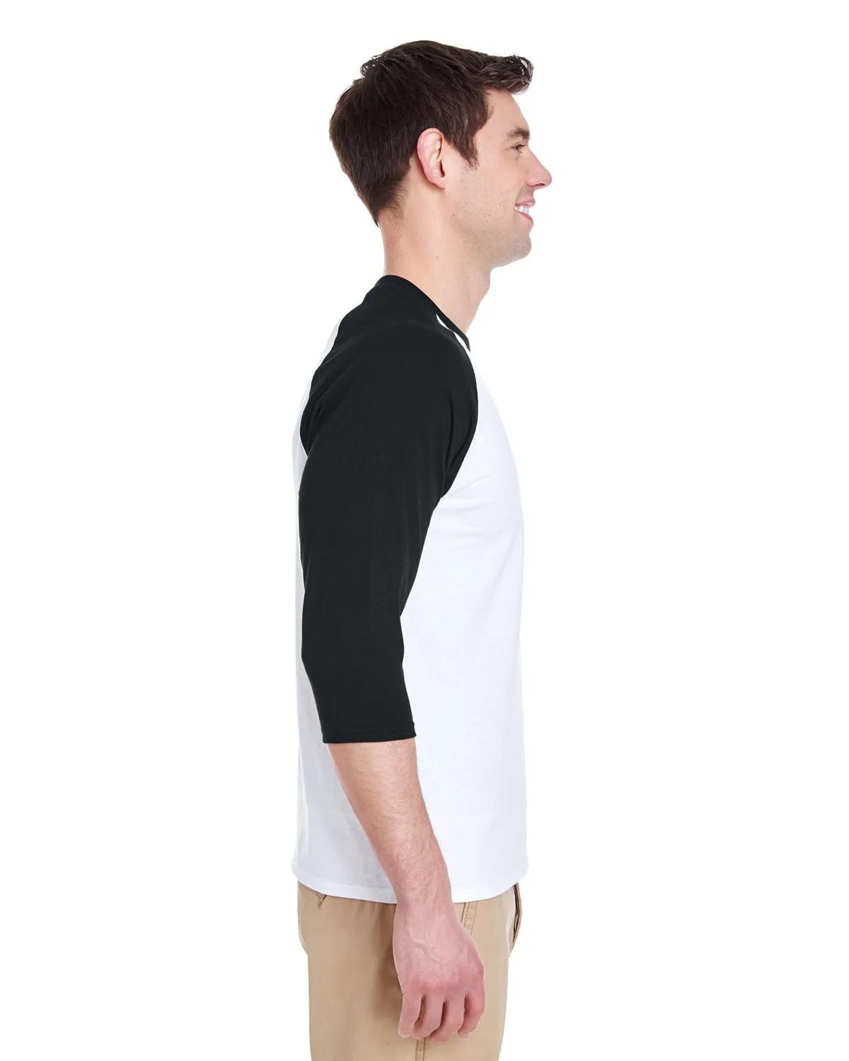 Adult Heavy Cotton™ Three-Quarter Raglan Sleeve T-Shirt 10 of 26