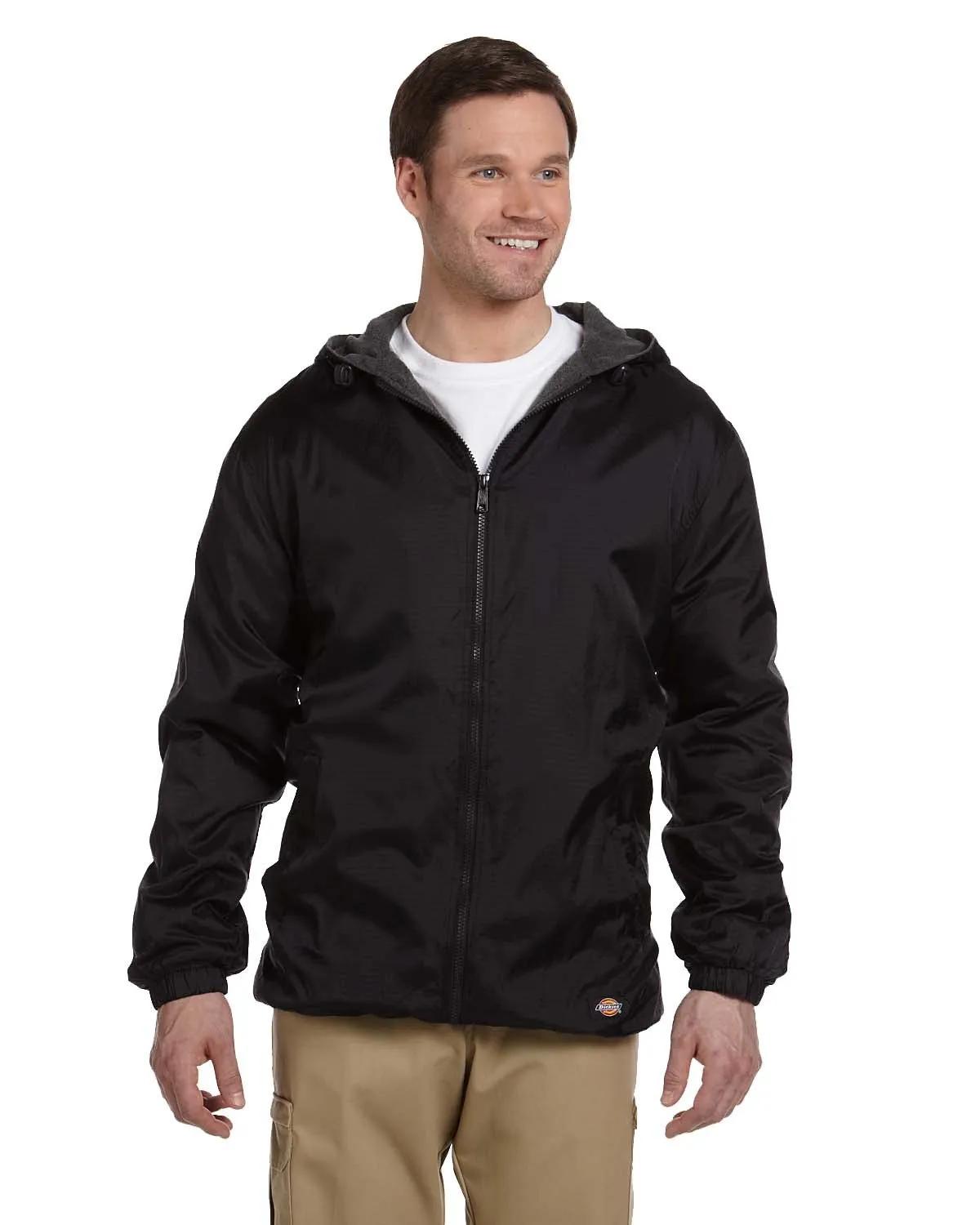 Men's Fleece-Lined Hooded Nylon Jacket 1 of 5