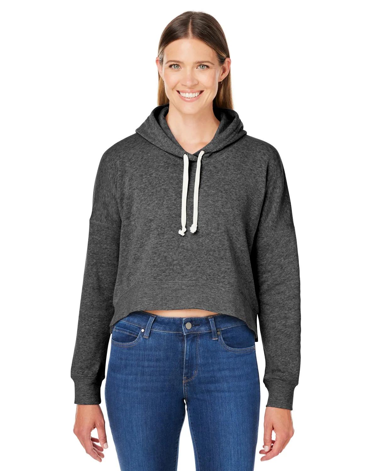 Ladies' Triblend Cropped Hooded Sweatshirt