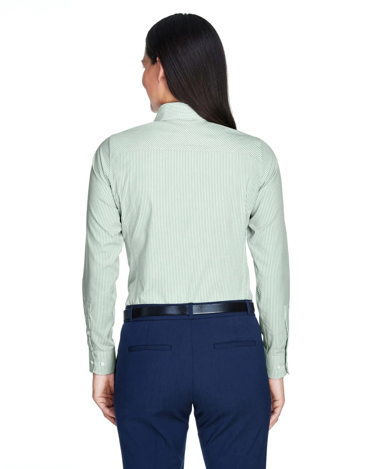 Ladies' Crown Collection® Banker Stripe Woven Shirt 11 of 32