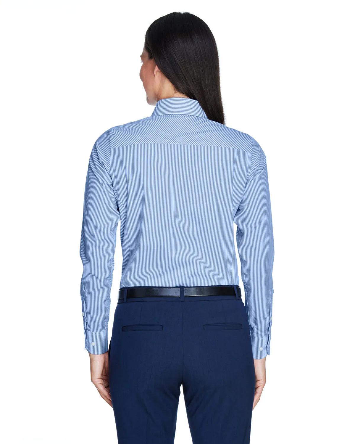 Ladies' Crown Collection® Banker Stripe Woven Shirt 23 of 32