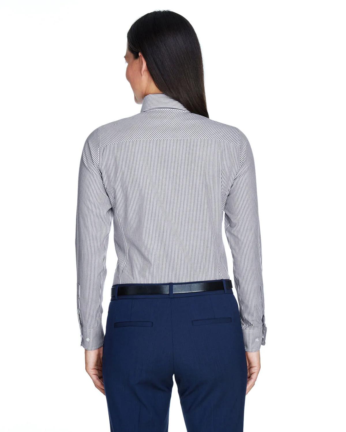 Ladies' Crown Collection® Banker Stripe Woven Shirt 9 of 32