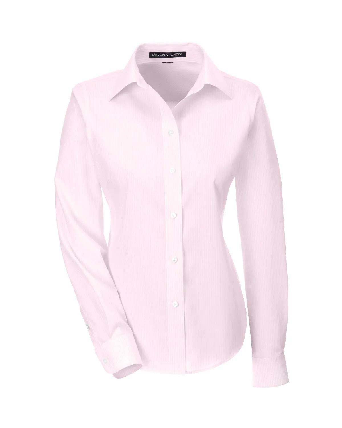 Ladies' Crown Collection® Banker Stripe Woven Shirt 5 of 32