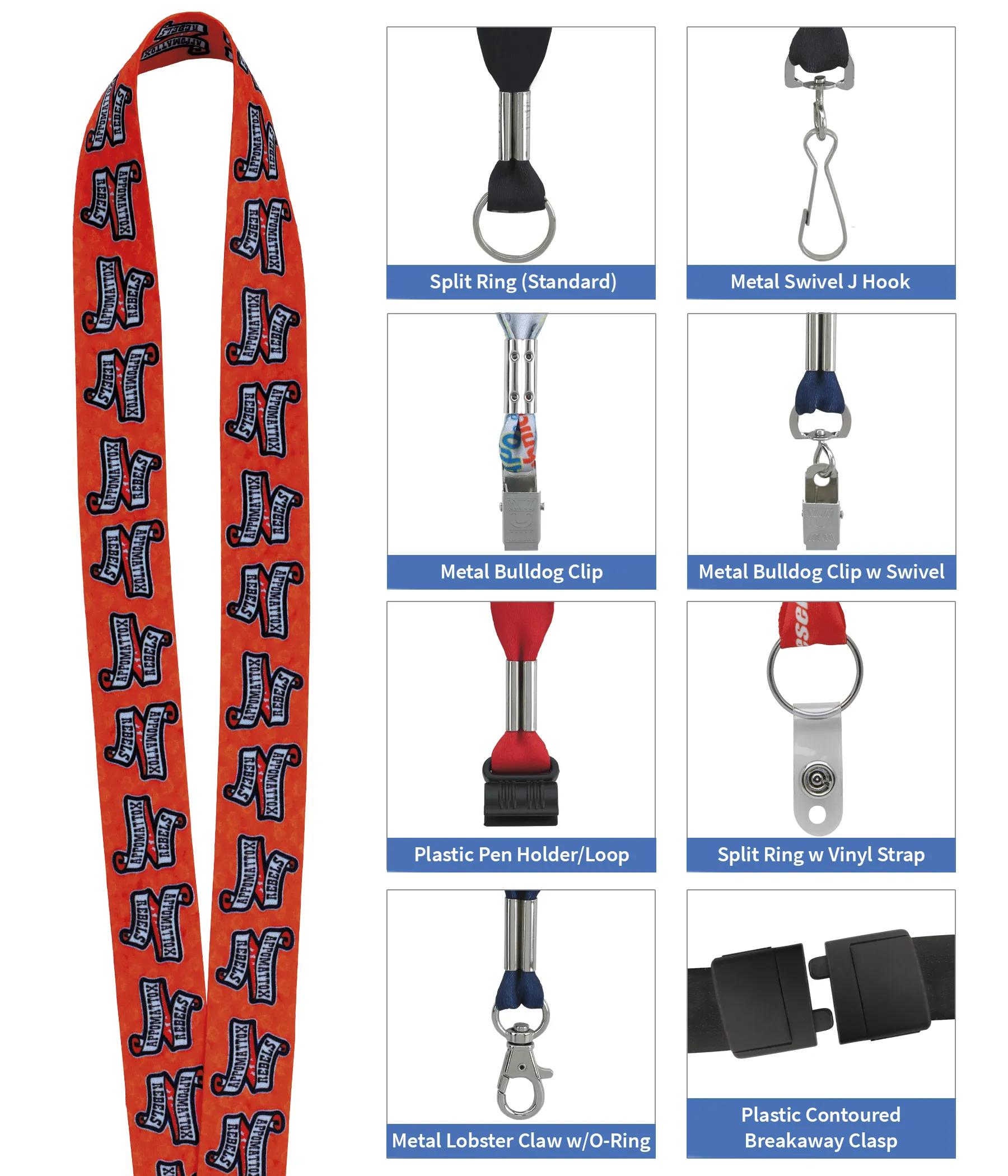 1" RPET 'Fine Print' Lanyard