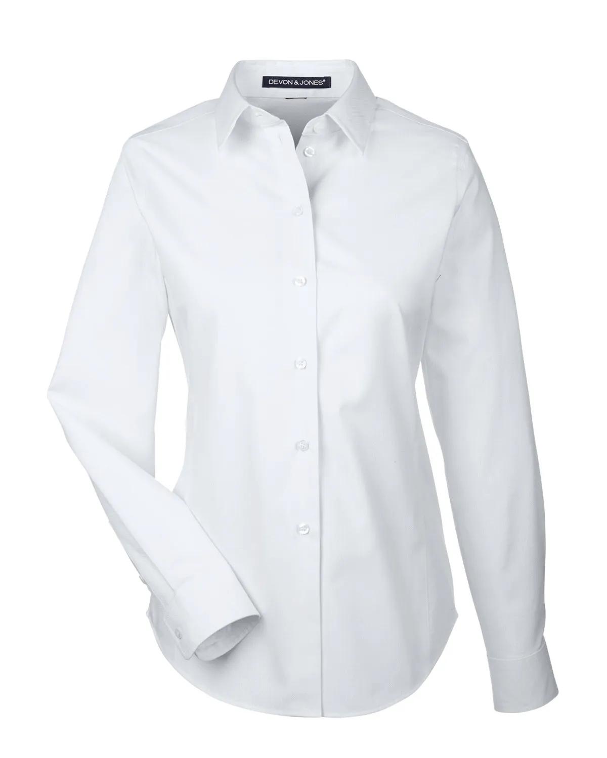 Ladies' Crown Collection® Royal Dobby Woven Shirt 9 of 15