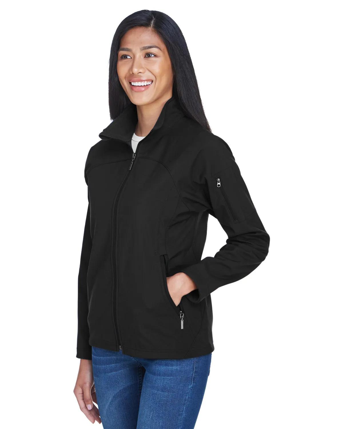 Ladies' Three-Layer Fleece Bonded Performance Soft Shell Jacket 4 of 11