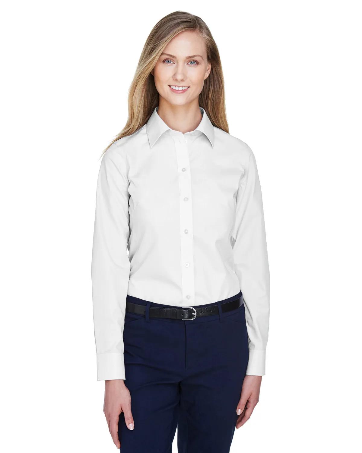 Ladies' Crown Collection® Solid Broadcloth Woven Shirt 5 of 62