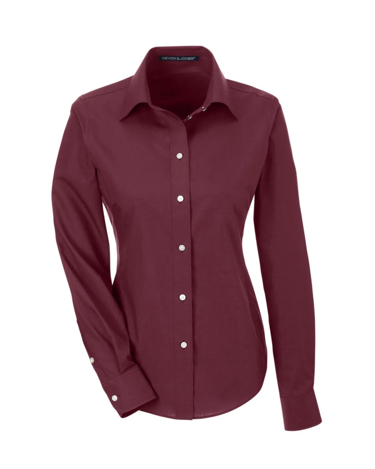 Ladies' Crown Collection® Solid Broadcloth Woven Shirt 45 of 62