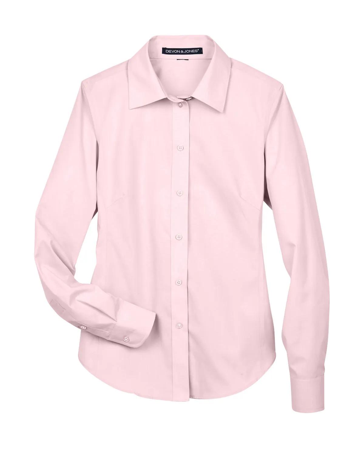 Ladies' Crown Collection® Solid Broadcloth Woven Shirt 16 of 62