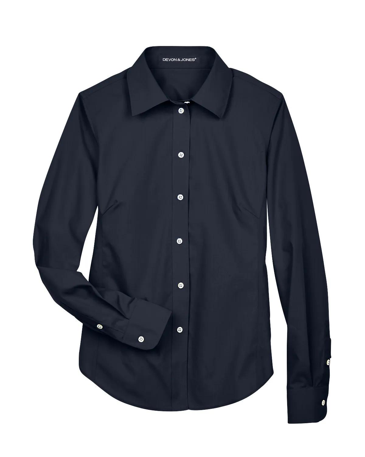 Ladies' Crown Collection® Solid Broadcloth Woven Shirt 42 of 62