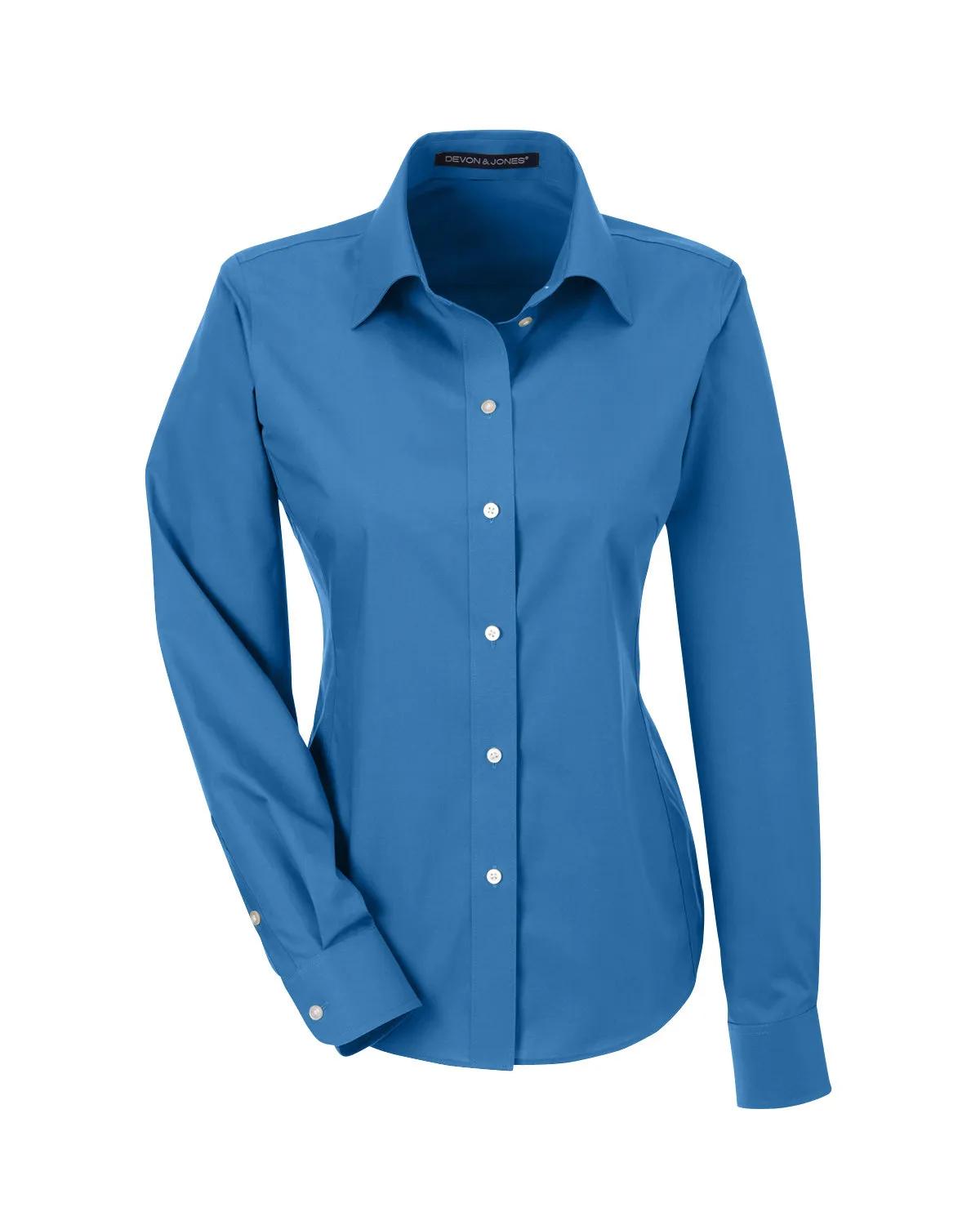 Ladies' Crown Collection® Solid Broadcloth Woven Shirt 53 of 62