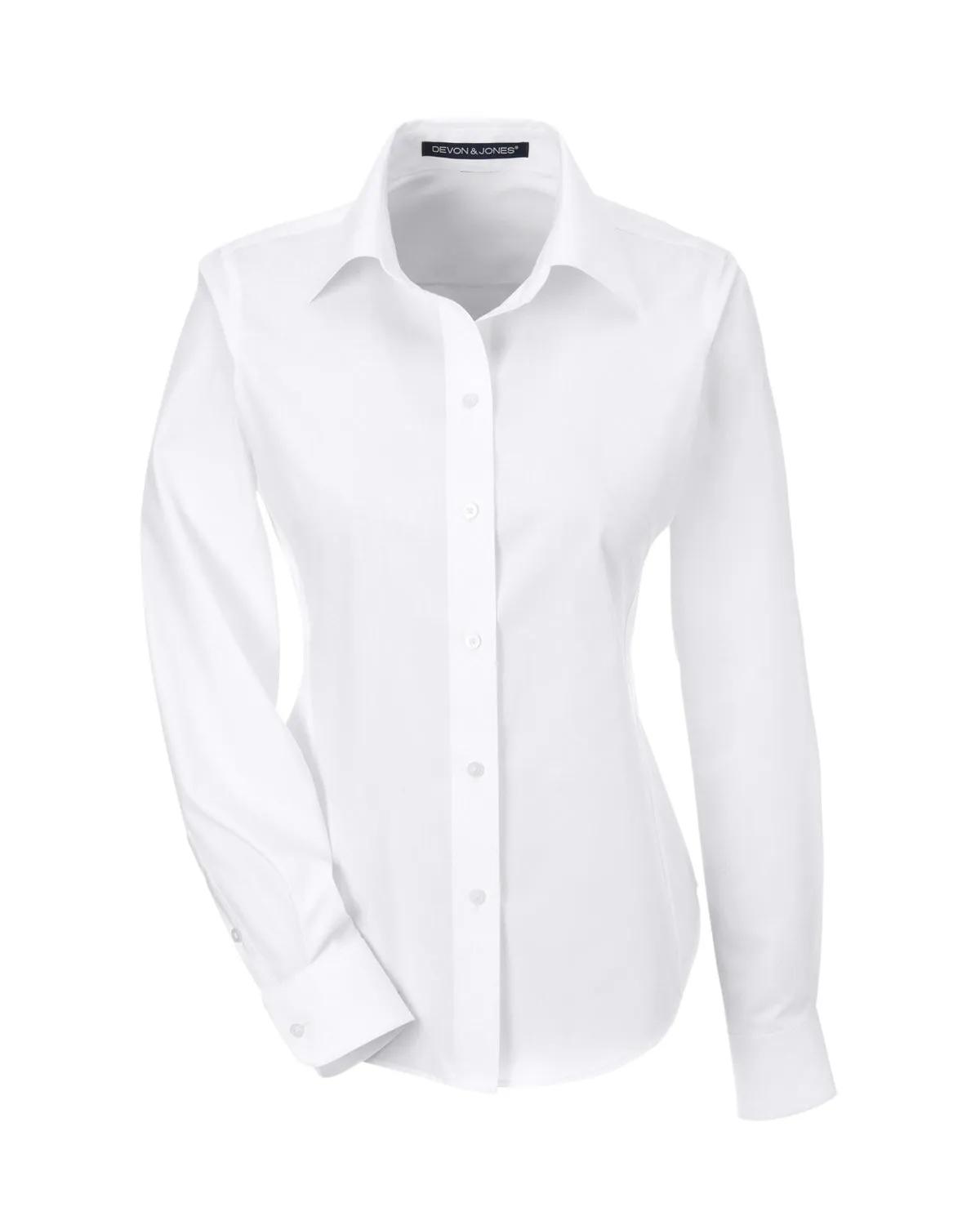 Ladies' Crown Collection® Solid Broadcloth Woven Shirt 56 of 62