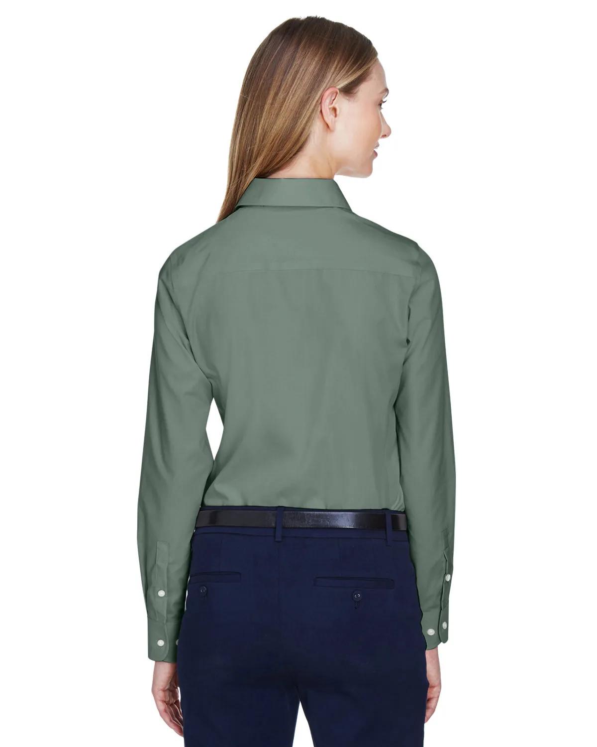 Ladies' Crown Collection® Solid Broadcloth Woven Shirt 13 of 62