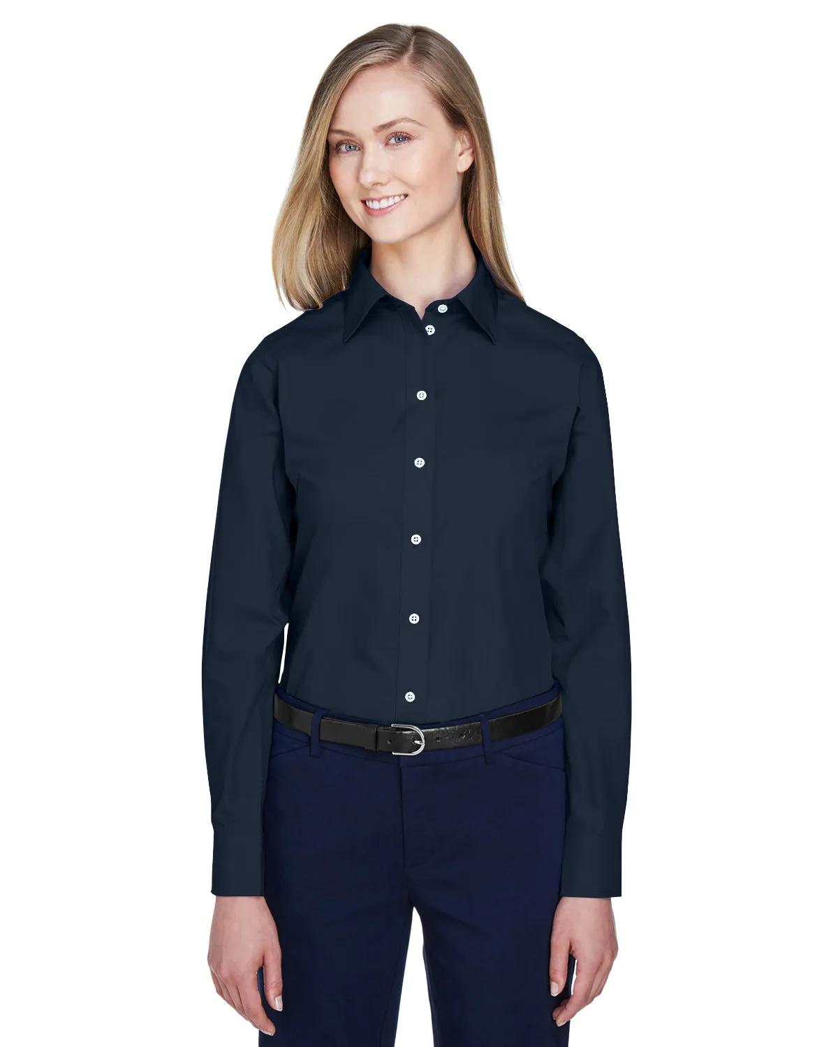 Ladies' Crown Collection® Solid Broadcloth Woven Shirt 2 of 62