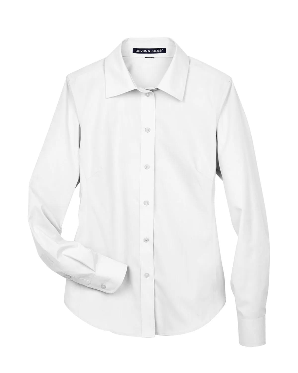 Ladies' Crown Collection® Solid Broadcloth Woven Shirt 53 of 62