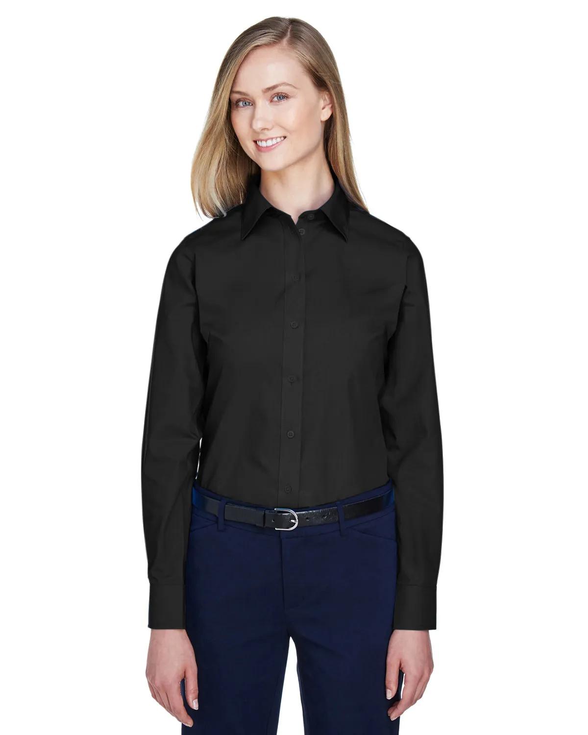 Ladies' Crown Collection® Solid Broadcloth Woven Shirt 7 of 62