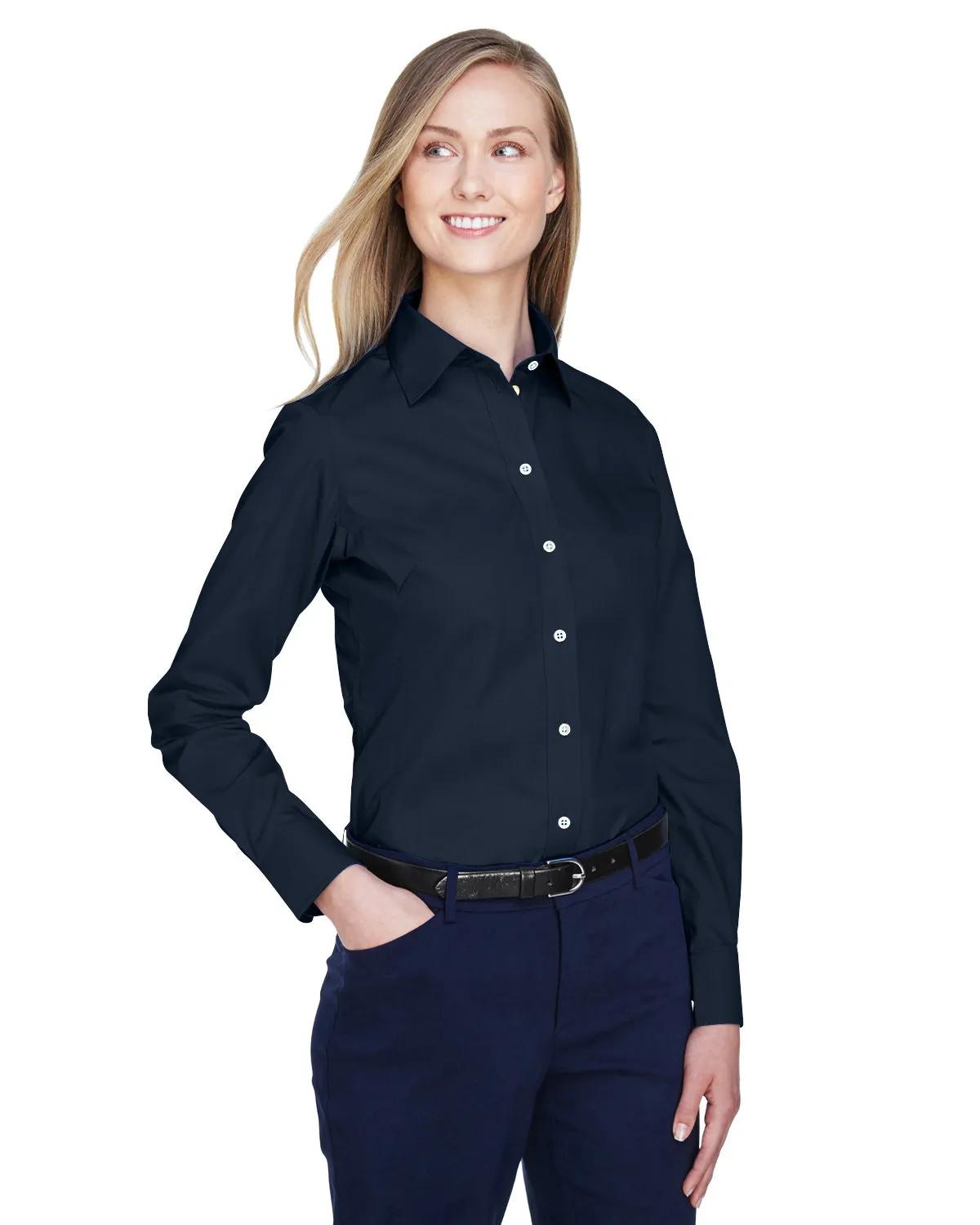 Ladies' Crown Collection® Solid Broadcloth Woven Shirt 39 of 62