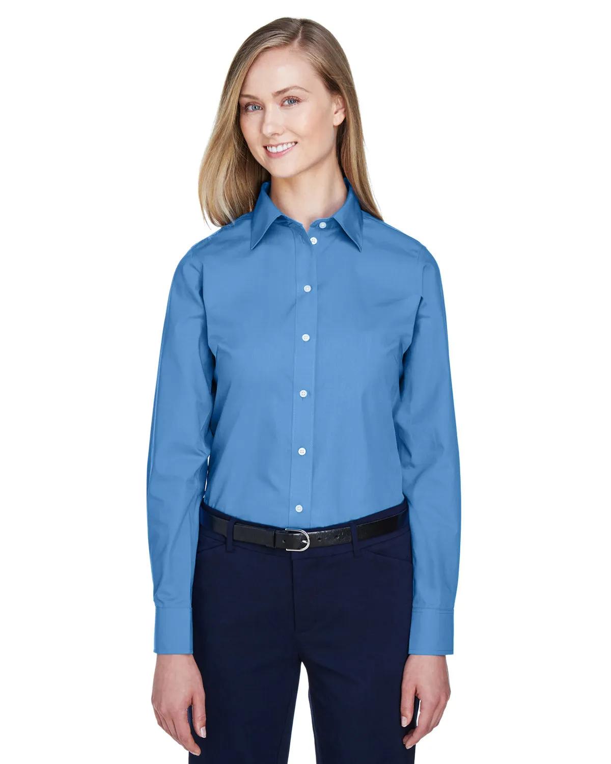 Ladies' Crown Collection® Solid Broadcloth Woven Shirt 8 of 62