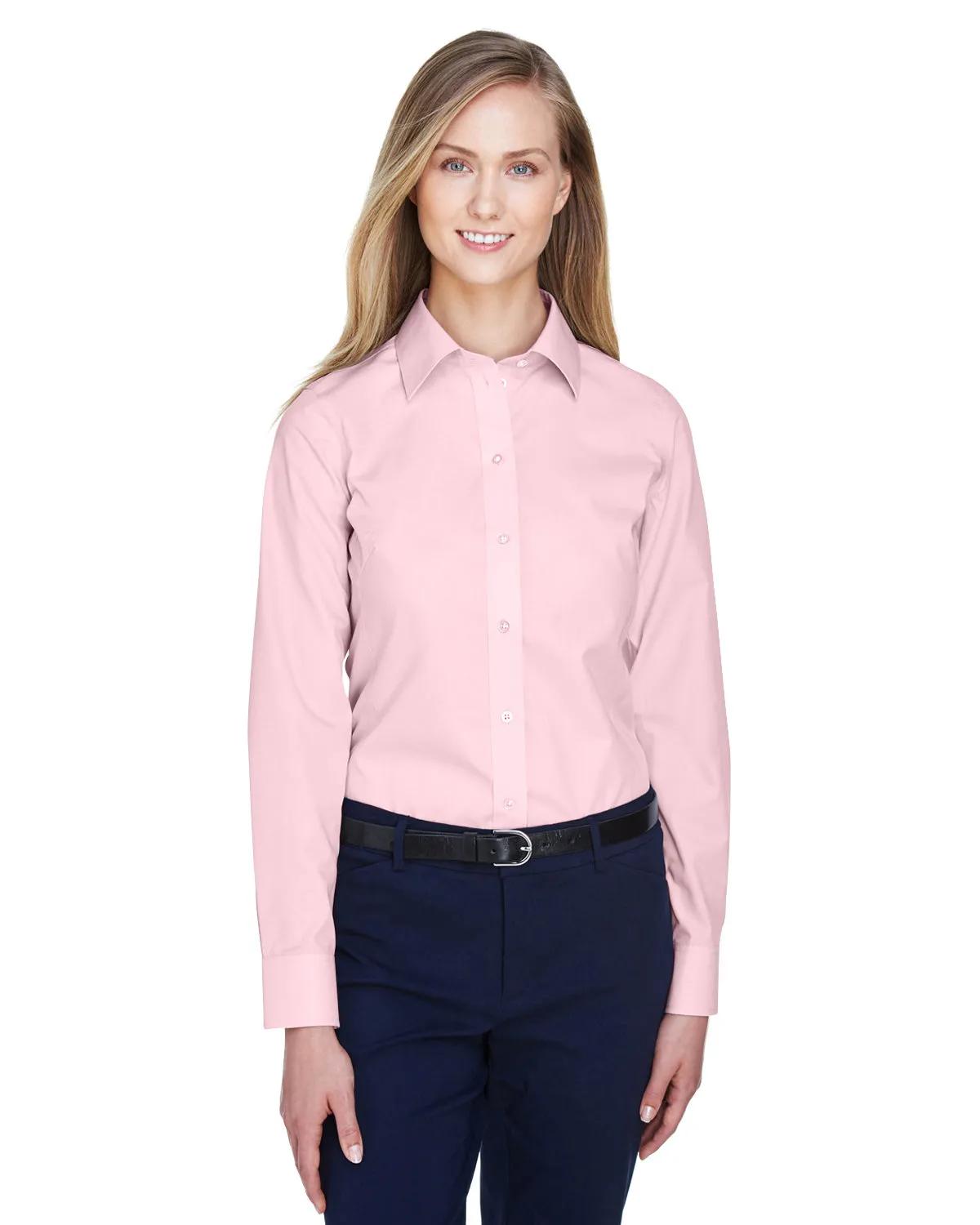 Ladies' Crown Collection® Solid Broadcloth Woven Shirt 5 of 62