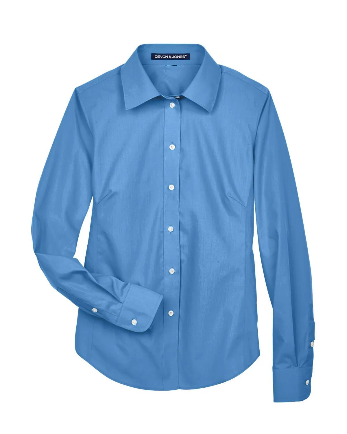 Ladies' Crown Collection® Solid Broadcloth Woven Shirt 51 of 62