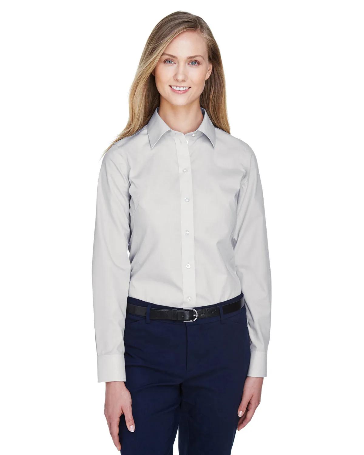 Ladies' Crown Collection® Solid Broadcloth Woven Shirt 3 of 62