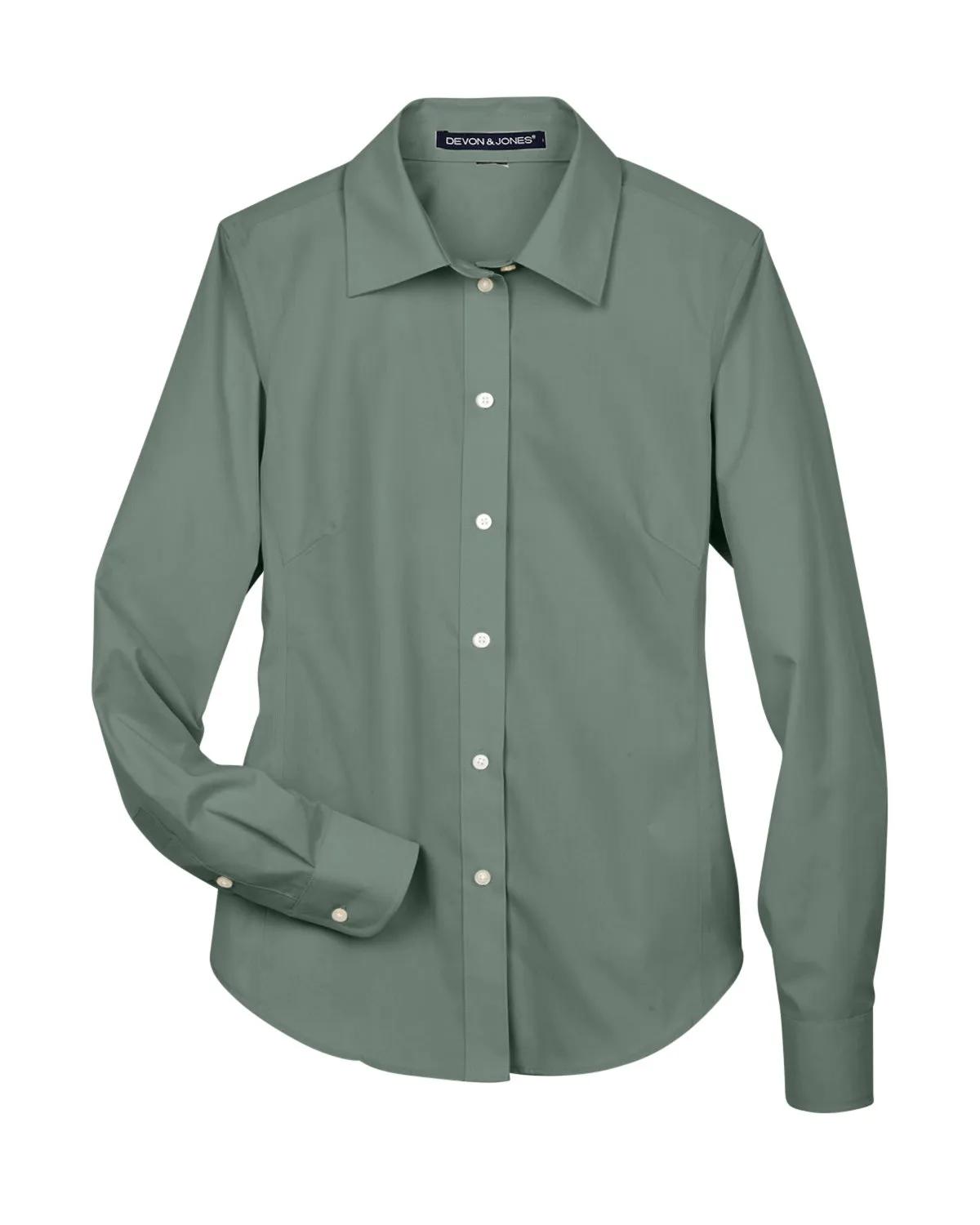 Ladies' Crown Collection® Solid Broadcloth Woven Shirt 22 of 62