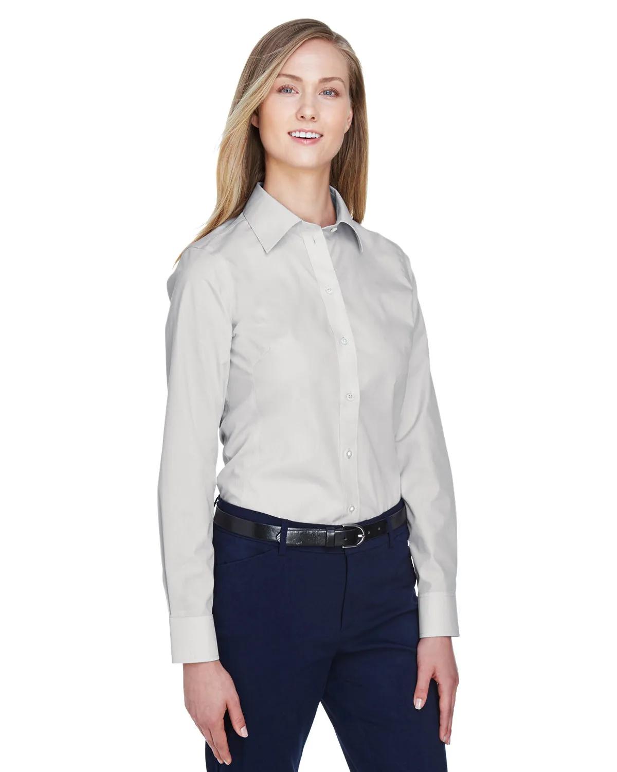 Ladies' Crown Collection® Solid Broadcloth Woven Shirt 12 of 62