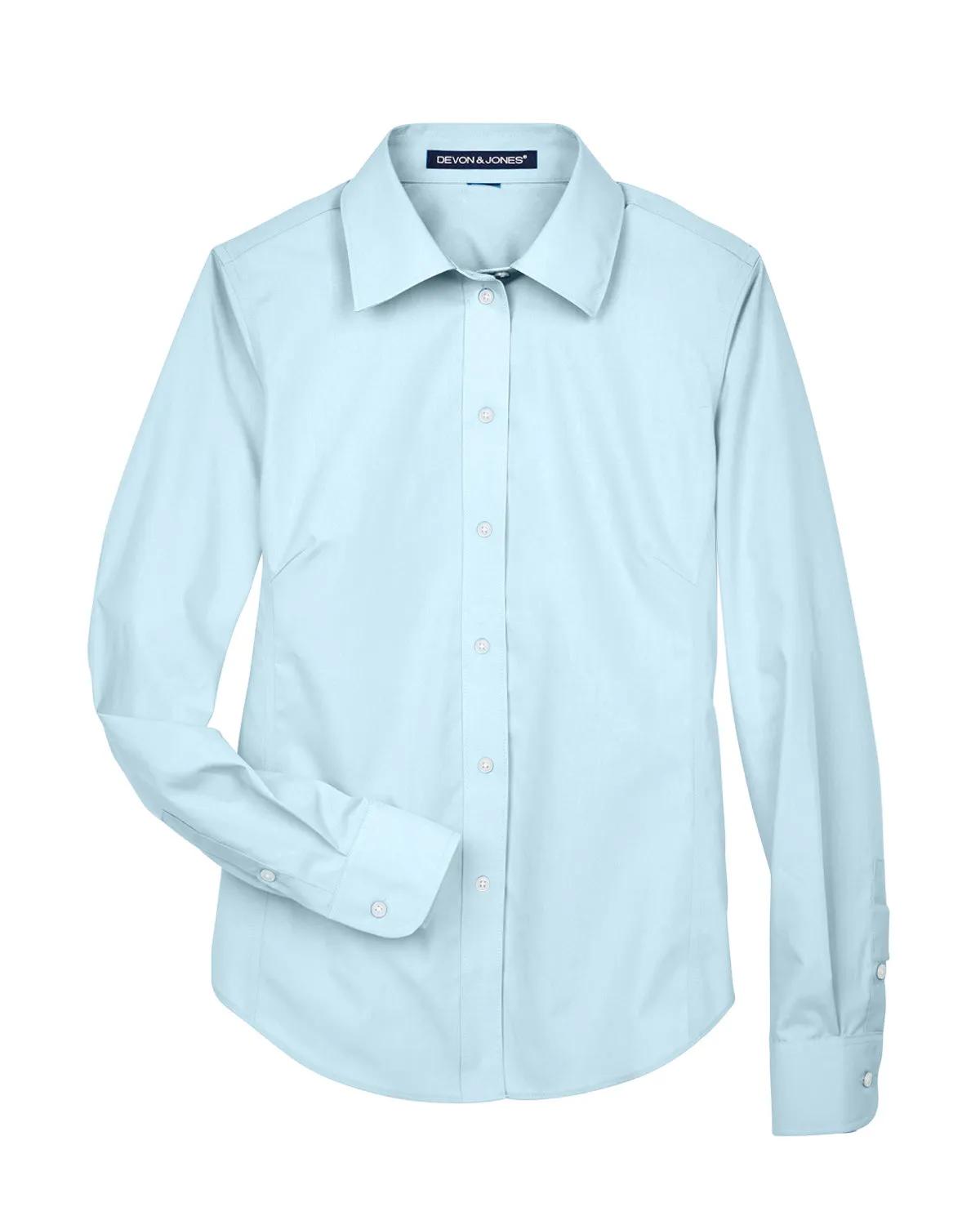 Ladies' Crown Collection® Solid Broadcloth Woven Shirt 54 of 62