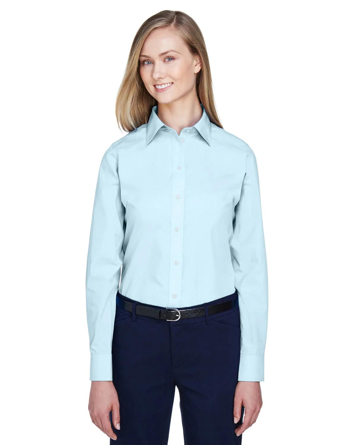 Ladies' Crown Collection® Solid Broadcloth Woven Shirt 4 of 62