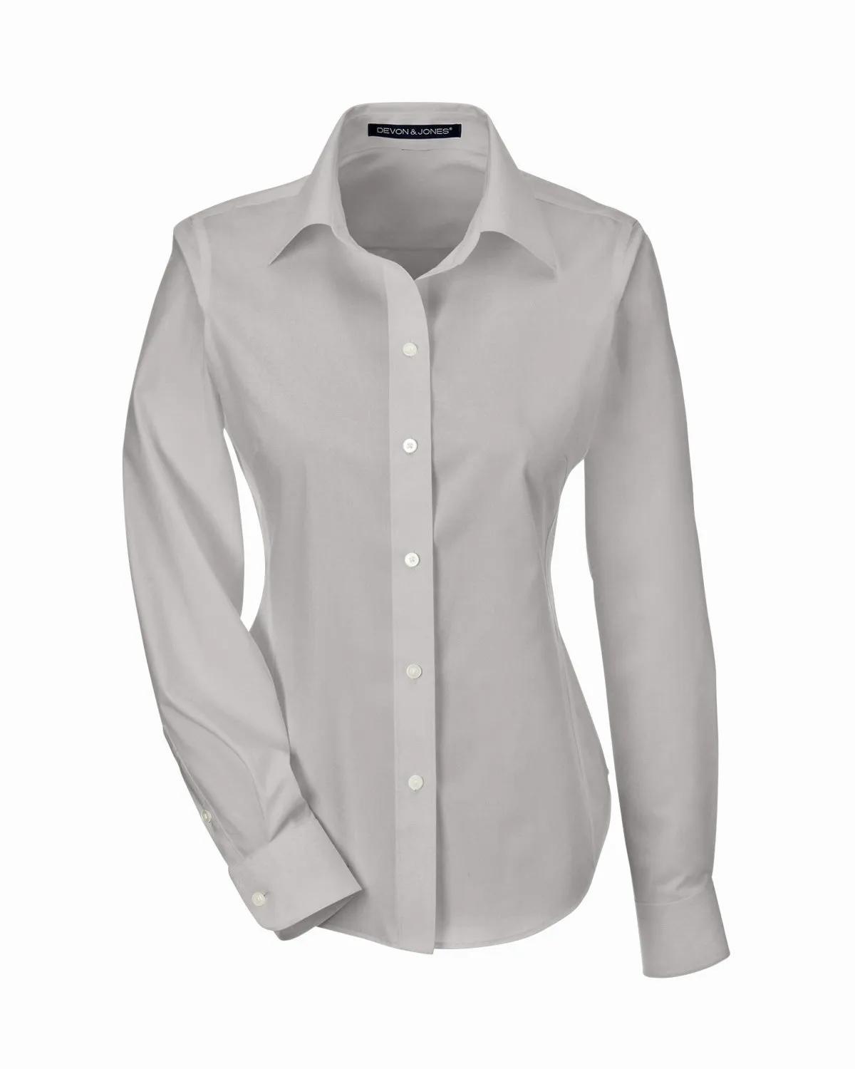 Ladies' Crown Collection® Solid Broadcloth Woven Shirt 19 of 62